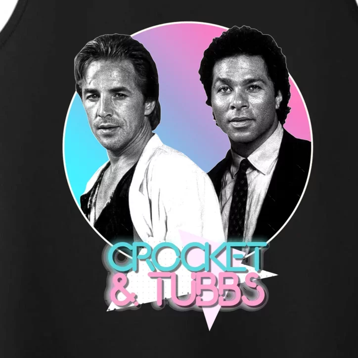 Crockett And Tubbs )( Retro Miami Vice 80s Tribute Performance Tank