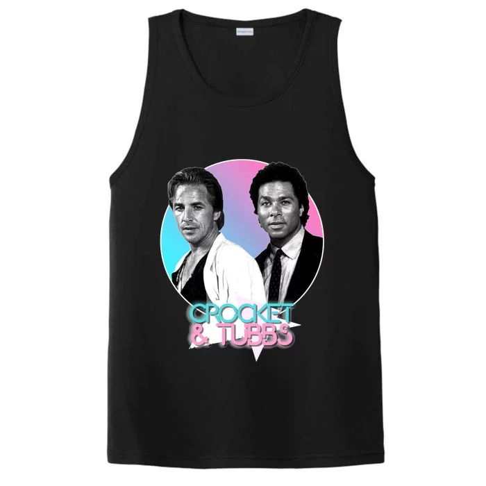 Crockett And Tubbs )( Retro Miami Vice 80s Tribute Performance Tank