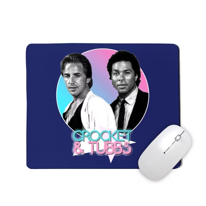 Crockett And Tubbs )( Retro Miami Vice 80s Tribute Mousepad