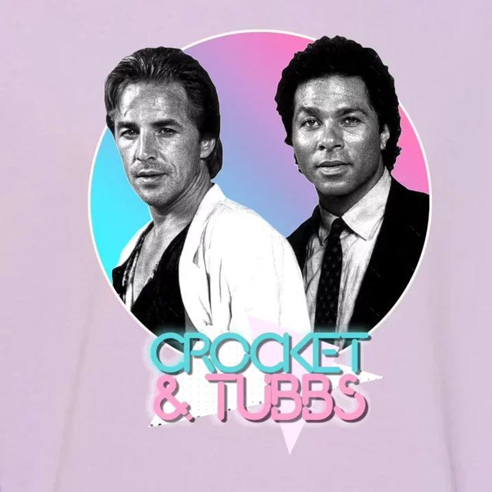 Crockett And Tubbs )( Retro Miami Vice 80s Tribute Garment-Dyed Sweatshirt