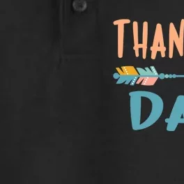 Cute Arrow Thankful Dad Funny Thanksgiving Day Gifts Dry Zone Grid Performance Polo