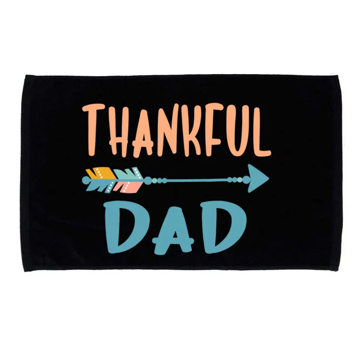 Cute Arrow Thankful Dad Funny Thanksgiving Day Gifts Microfiber Hand Towel