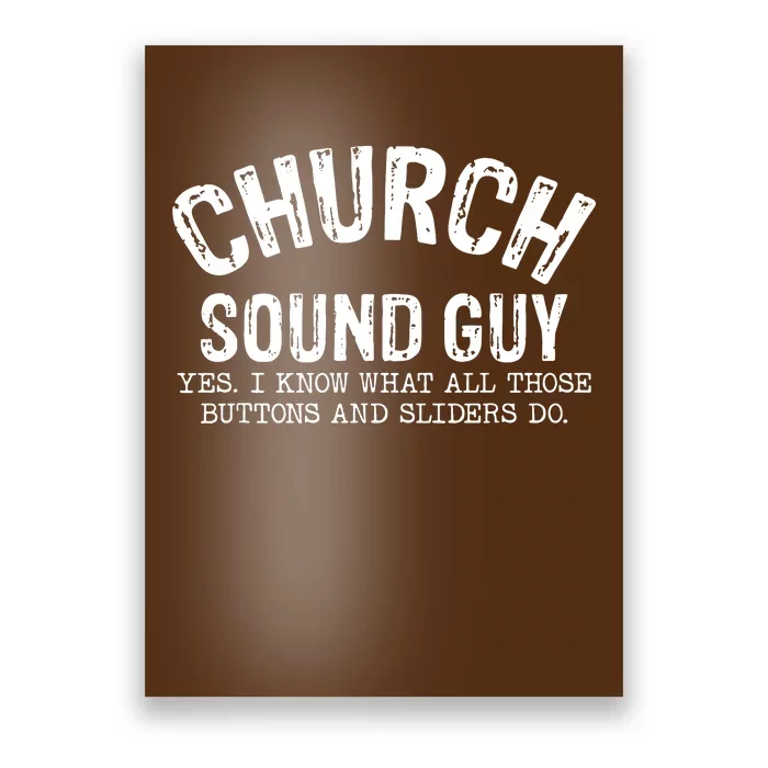 Church Audio Techs Poster