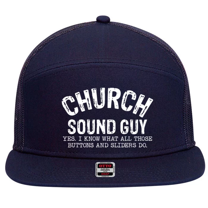 Church Audio Techs 7 Panel Mesh Trucker Snapback Hat