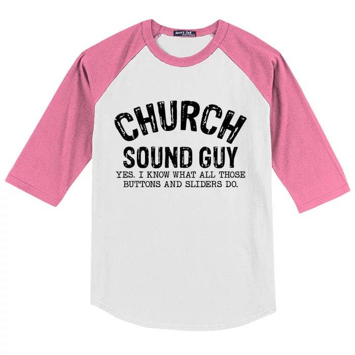 Church Audio Techs Kids Colorblock Raglan Jersey