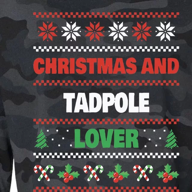 Christmas And Tadpole Lover Tadpole Ugly Christmas Cropped Pullover Crew