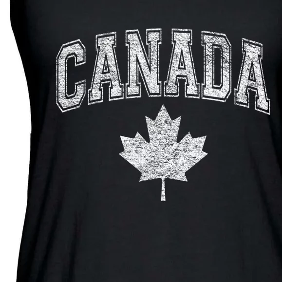 CANADA ATHLETIC TEAM SPORTS FLAG VARSITY STYLE MAPLE LEAF Ladies Essential Flowy Tank