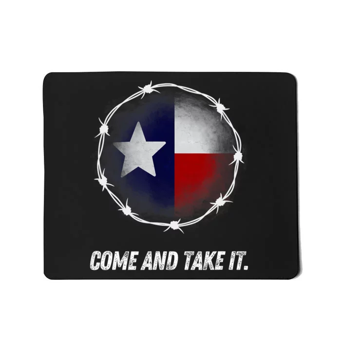 Come And Take It Texas Flag Barbed Wire Patriotic Usa Mousepad