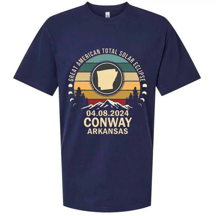 Conway Arkansas Total Solar Eclipse 2024 Sueded Cloud Jersey T-Shirt