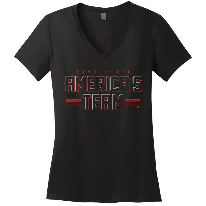 Cincinnati America’s Team Women's V-Neck T-Shirt