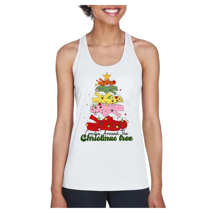 Crockin Around The Christmas Tree Crocking Around Women's Racerback Tank