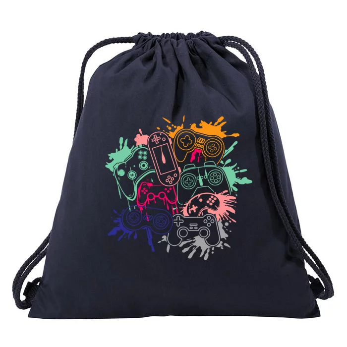 Control All The Things Video Game Console Controllers Retro Great Gift Drawstring Bag