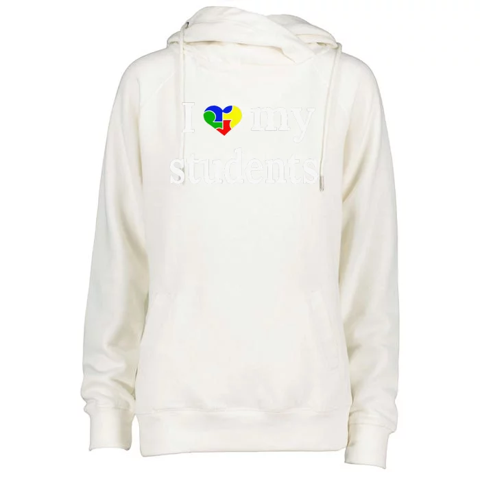 Cute Autism Teacher Gift Autism Awareness Womens Funnel Neck Pullover Hood