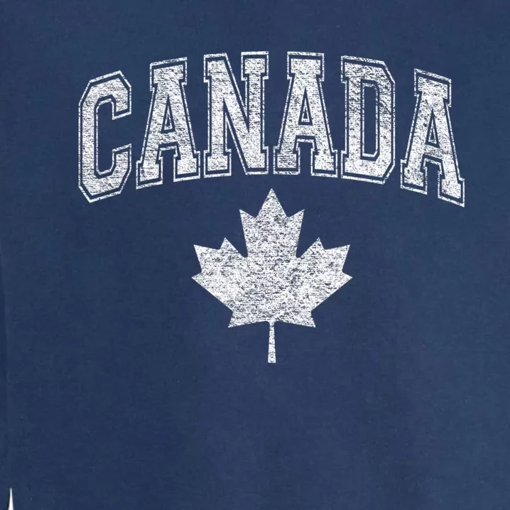 CANADA ATHLETIC TEAM SPORTS FLAG VARSITY STYLE MAPLE LEAF Garment-Dyed Sweatshirt