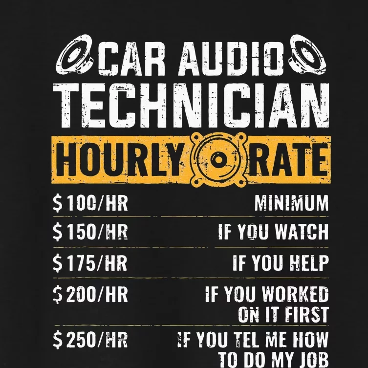 Car Audio Technician Hourly Rate Technician Car Audio Women's Crop Top Tee