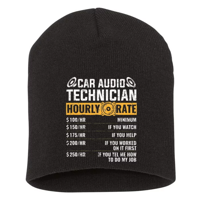 Car Audio Technician Hourly Rate Technician Car Audio Short Acrylic Beanie