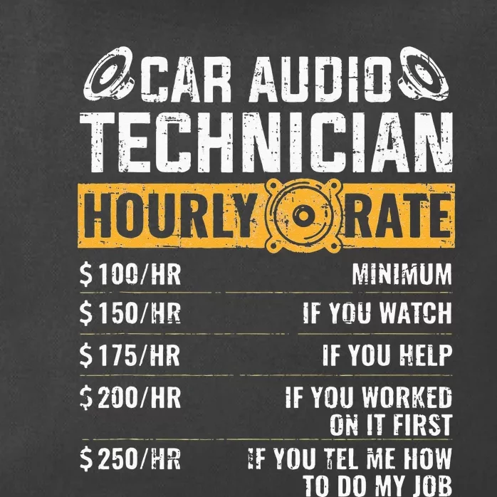 Car Audio Technician Hourly Rate Technician Car Audio Zip Tote Bag