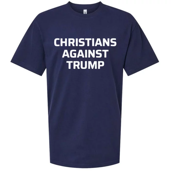 Christians Against Trump Sueded Cloud Jersey T-Shirt