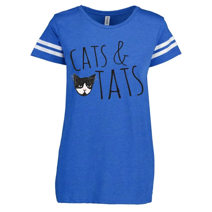 Cats and Tats cat tattoo lover Cats & Tats Enza Ladies Jersey Football T-Shirt