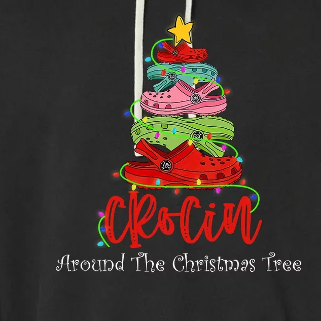 Crocin Around The Christmas Tree Garment-Dyed Fleece Hoodie