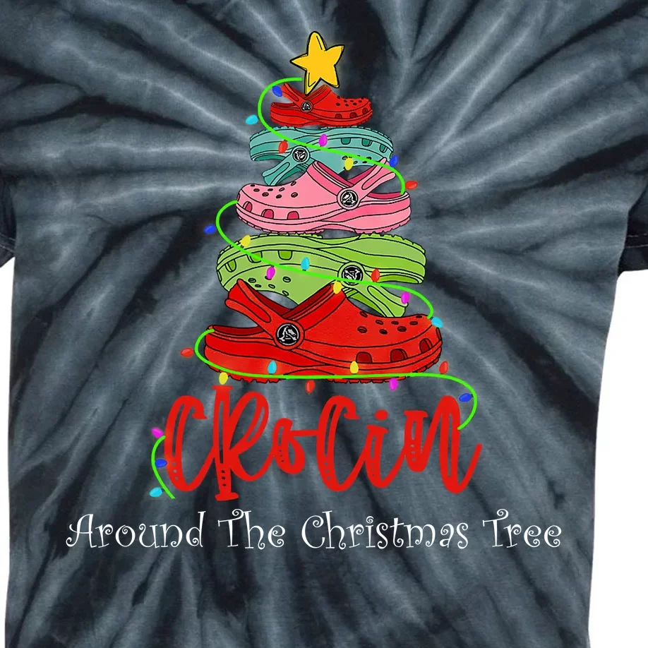 Crocin Around The Christmas Tree Kids Tie-Dye T-Shirt