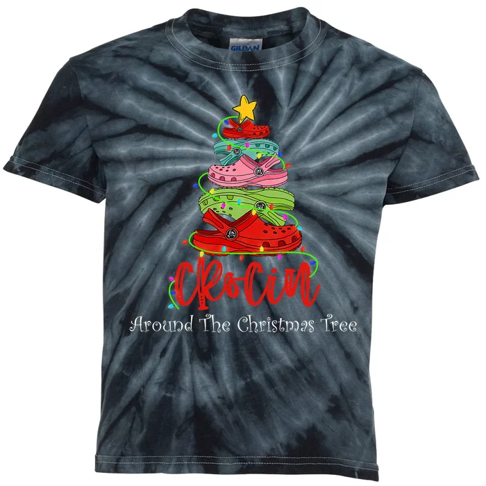 Crocin Around The Christmas Tree Kids Tie-Dye T-Shirt