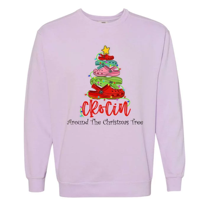 Crocin Around The Christmas Tree Garment-Dyed Sweatshirt