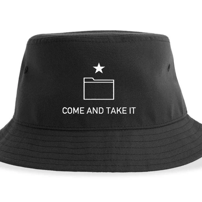 Come And Take It File Anti Censorship Anti Copyright Sustainable Bucket Hat