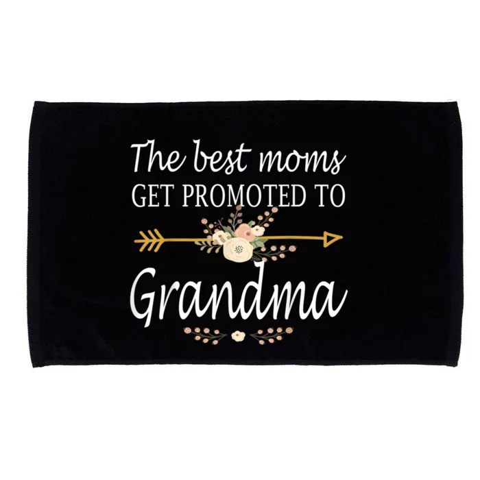 Cute Announcet The Best Moms Get Promoted To Grandma Gift Microfiber Hand Towel