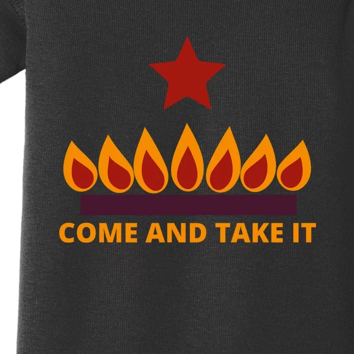 COME AND TAKE IT STOVE Funny Baby Bodysuit