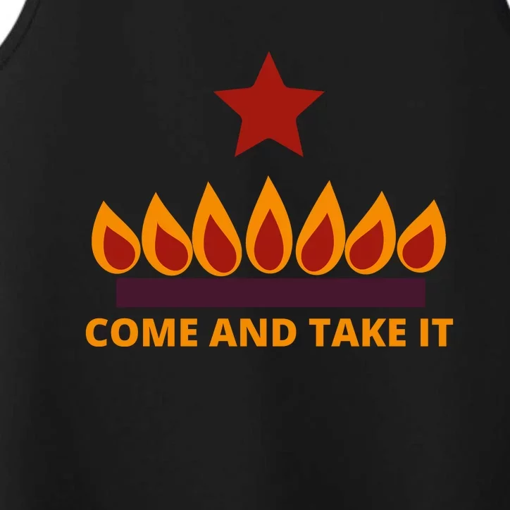 COME AND TAKE IT STOVE Funny Performance Tank