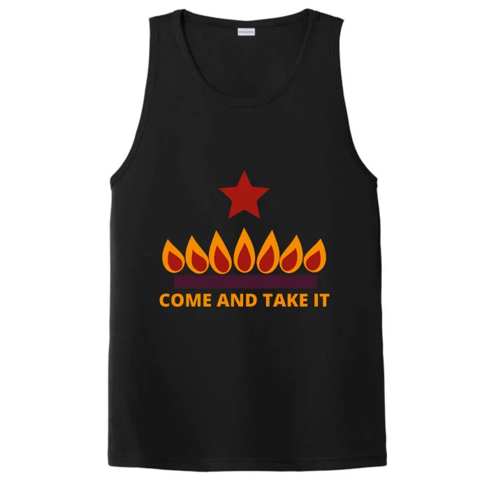 COME AND TAKE IT STOVE Funny Performance Tank