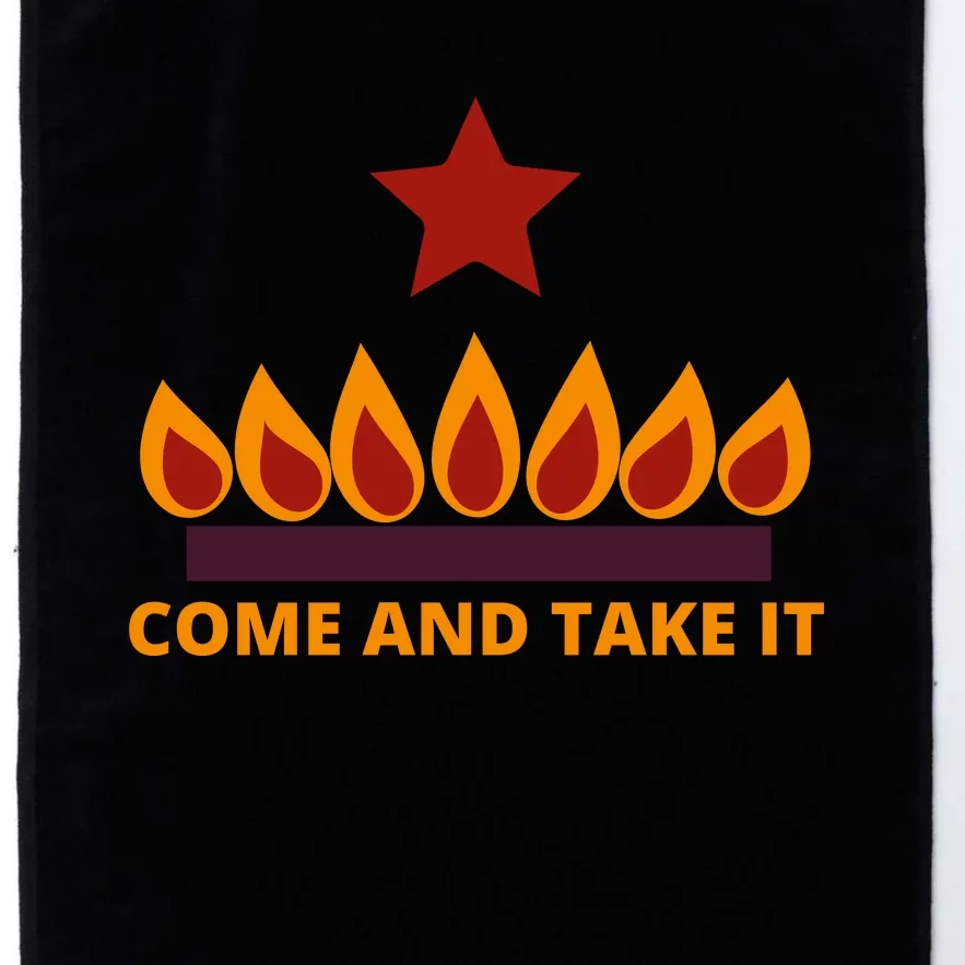 COME AND TAKE IT STOVE Funny Platinum Collection Golf Towel