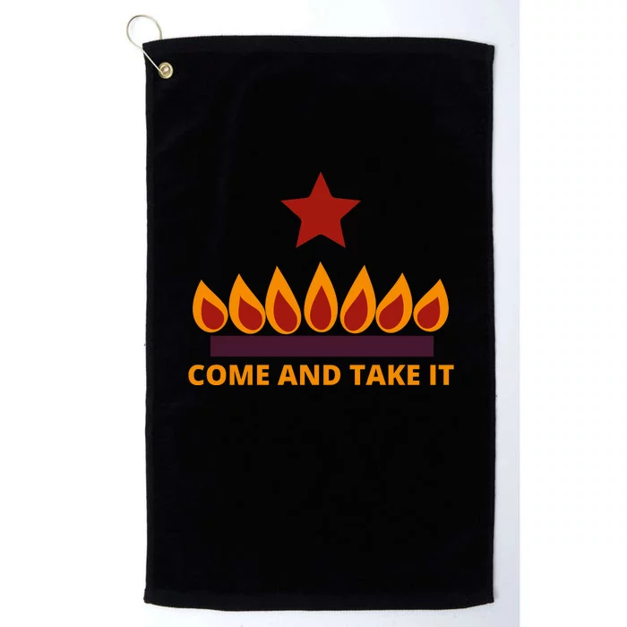 COME AND TAKE IT STOVE Funny Platinum Collection Golf Towel