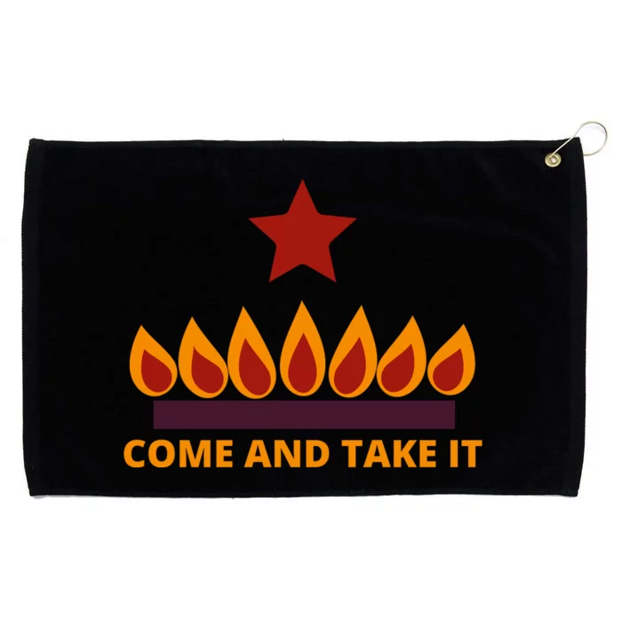 COME AND TAKE IT STOVE Funny Grommeted Golf Towel