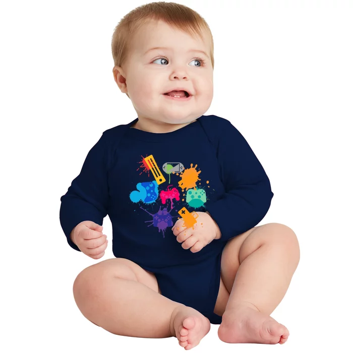 Control All The Things Video Game Controller Gift Baby Long Sleeve Bodysuit