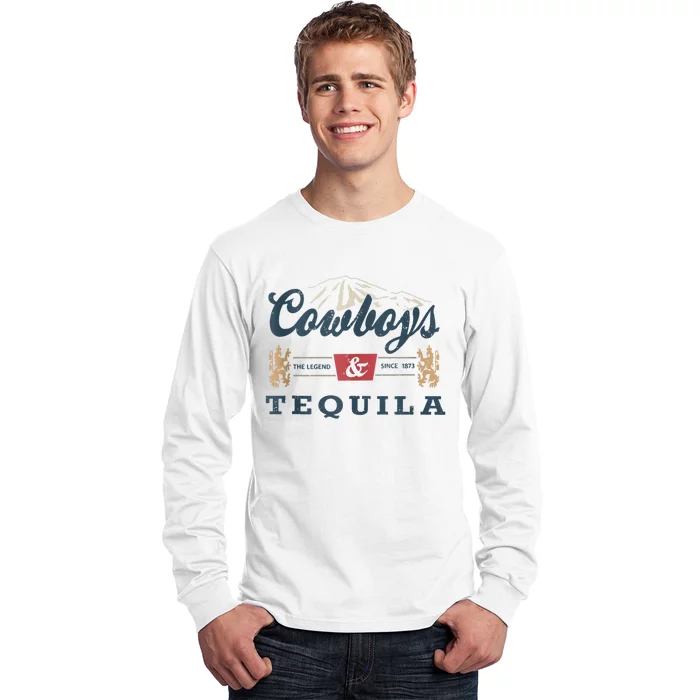 Cowboys And Tequila Outfit For Women Rodeo Western Country Long Sleeve Shirt