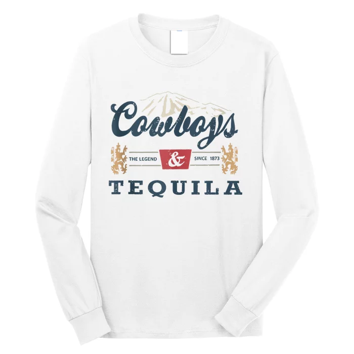 Cowboys And Tequila Outfit For Women Rodeo Western Country Long Sleeve Shirt