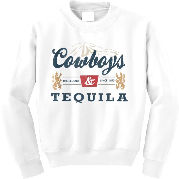 Cowboys And Tequila Outfit For Women Rodeo Western Country Kids Sweatshirt