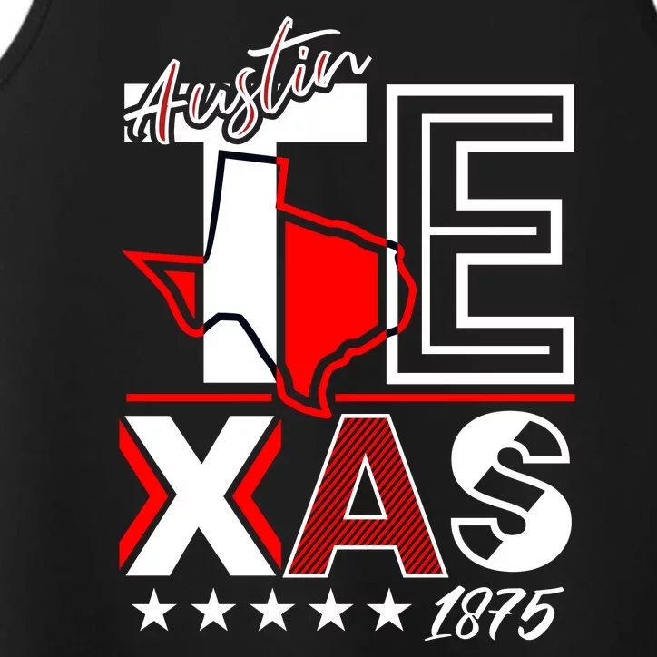 Cool Austin Texas Logo Performance Tank