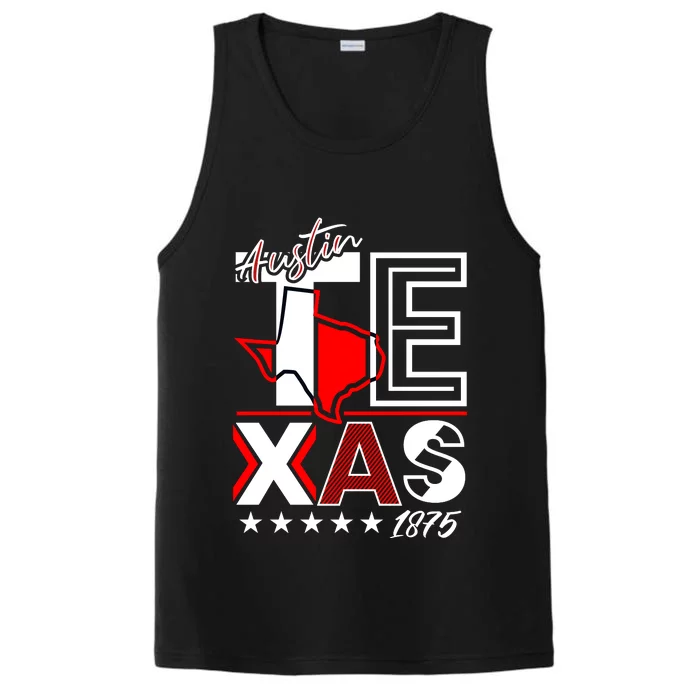 Cool Austin Texas Logo Performance Tank