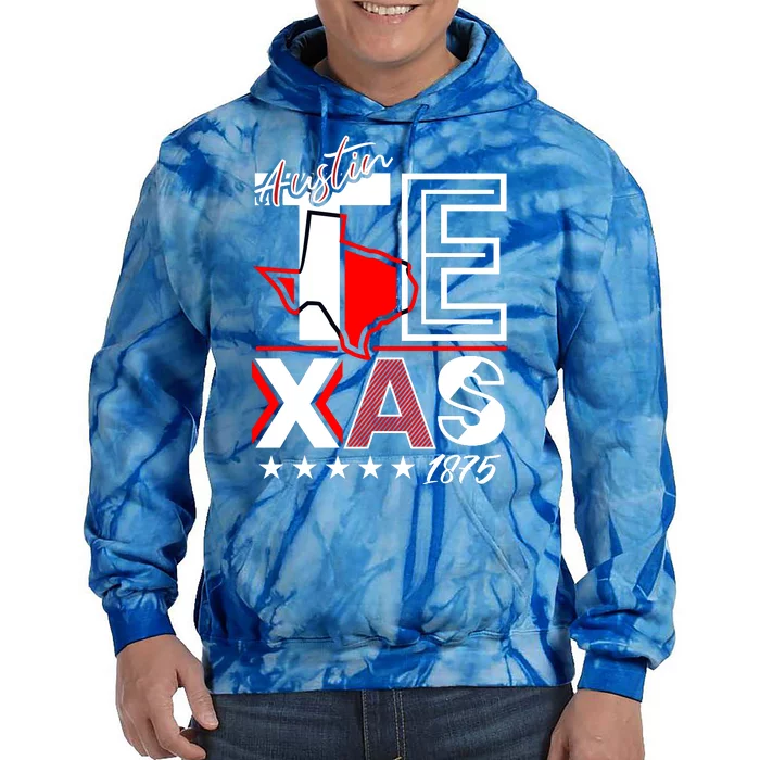 Cool Austin Texas Logo Tie Dye Hoodie