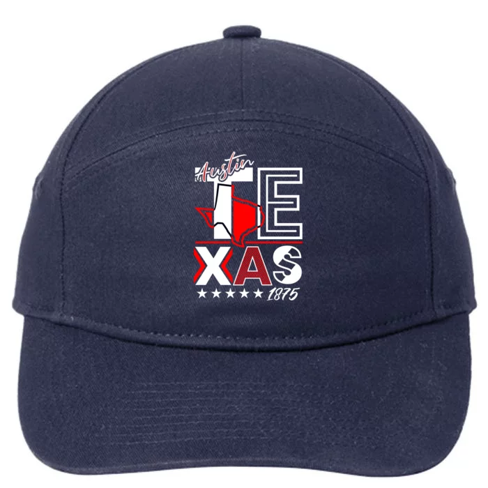 Cool Austin Texas Logo 7-Panel Snapback Hat