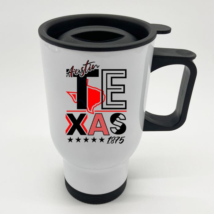 Cool Austin Texas Logo Front & Back Stainless Steel Travel Mug