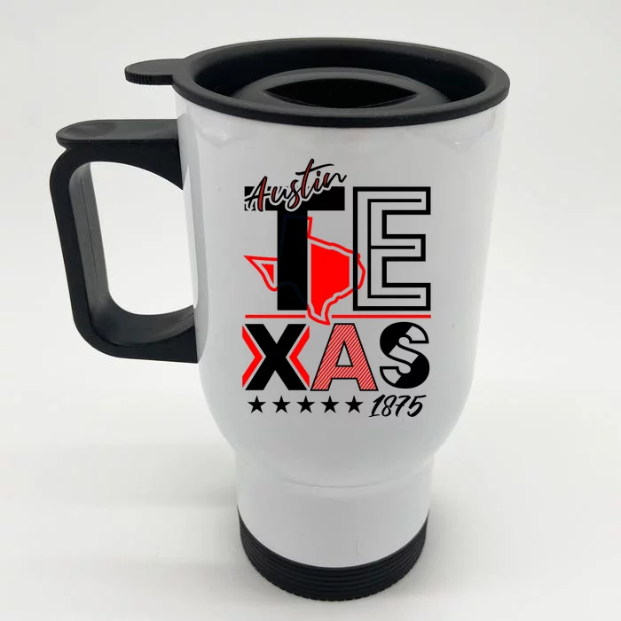 Cool Austin Texas Logo Front & Back Stainless Steel Travel Mug