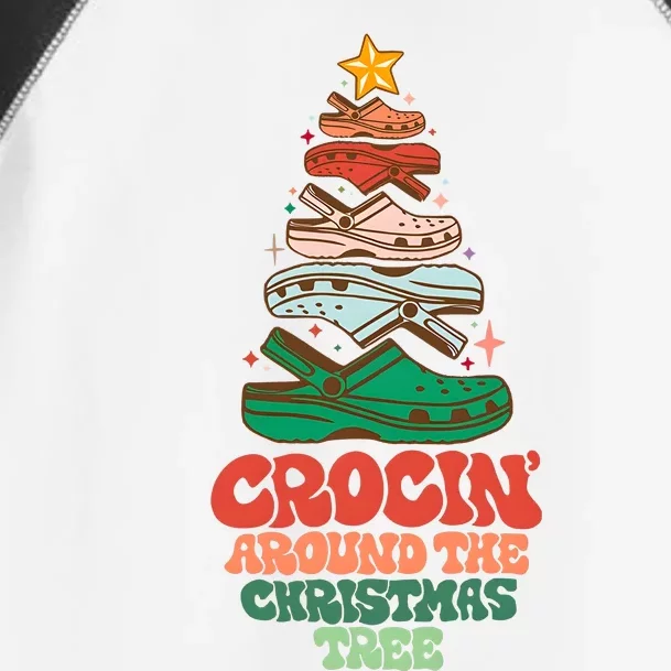 Crocin Around The Christmas Tree Crocs Holiday Season Toddler Fine Jersey T-Shirt