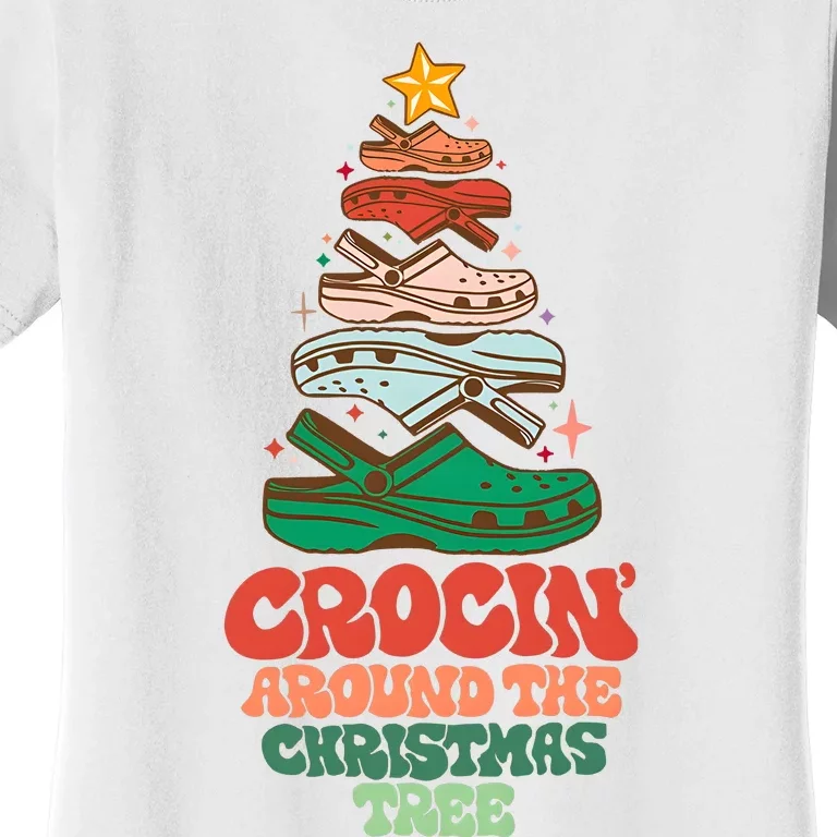 Crocin Around The Christmas Tree Crocs Holiday Season Women's T-Shirt