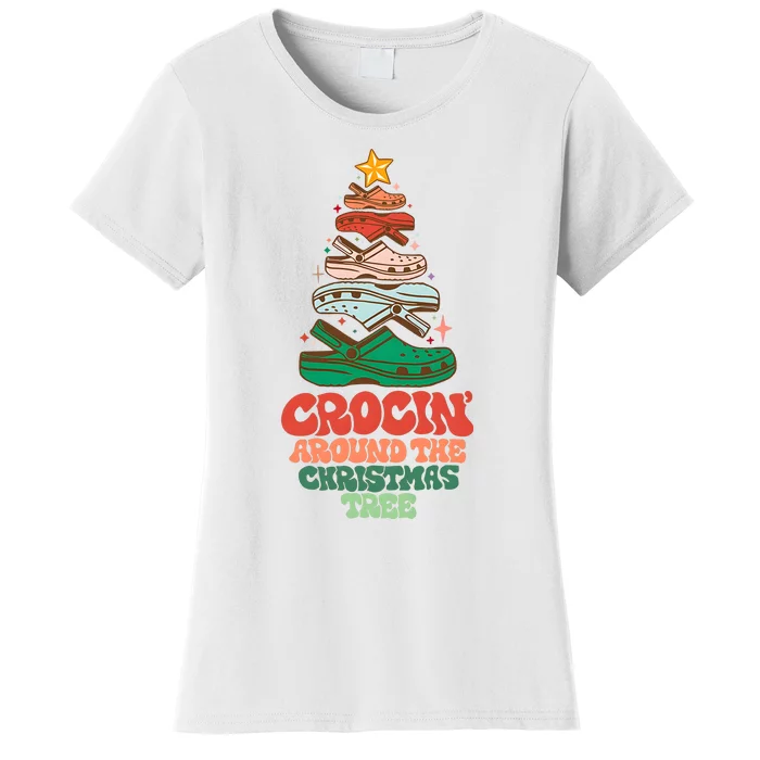 Crocin Around The Christmas Tree Crocs Holiday Season Women's T-Shirt