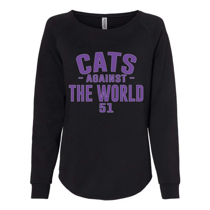 Cats Against The World Womens California Wash Sweatshirt