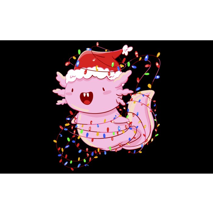 Cute Axolotl Tangled In Christmas Lights Santa Hat Bumper Sticker